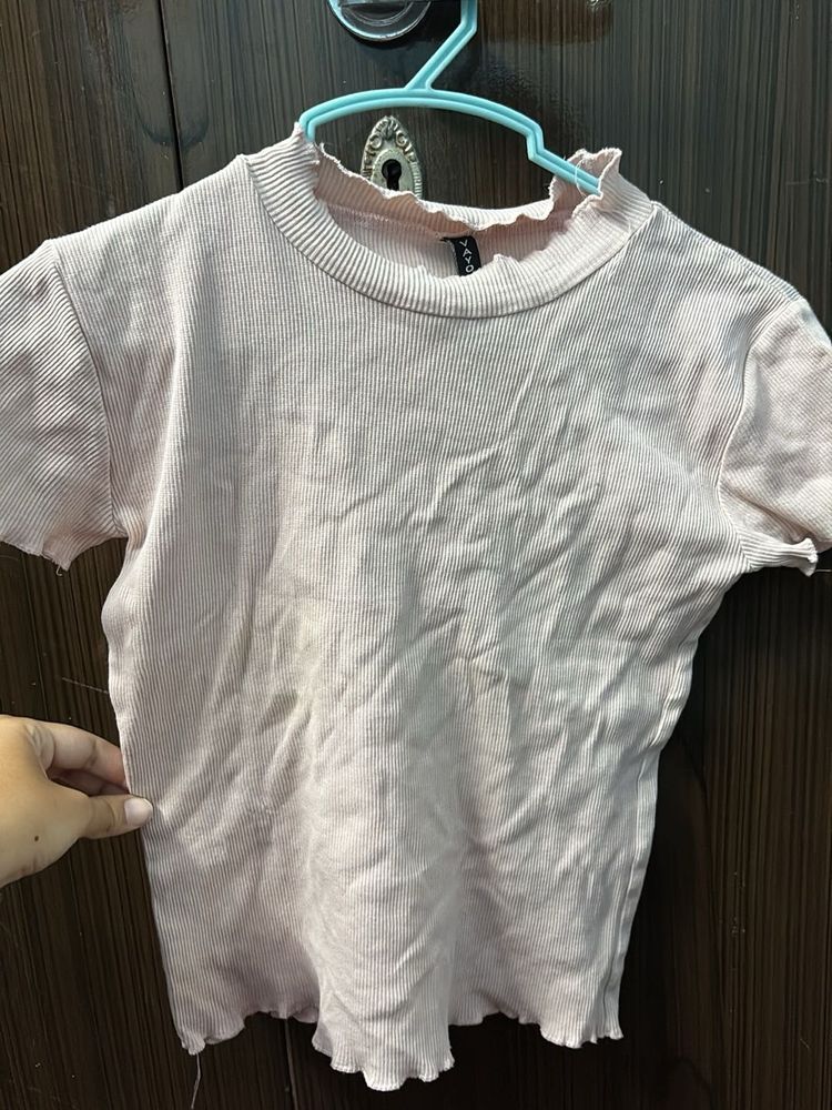 Pink Cute Korean Top