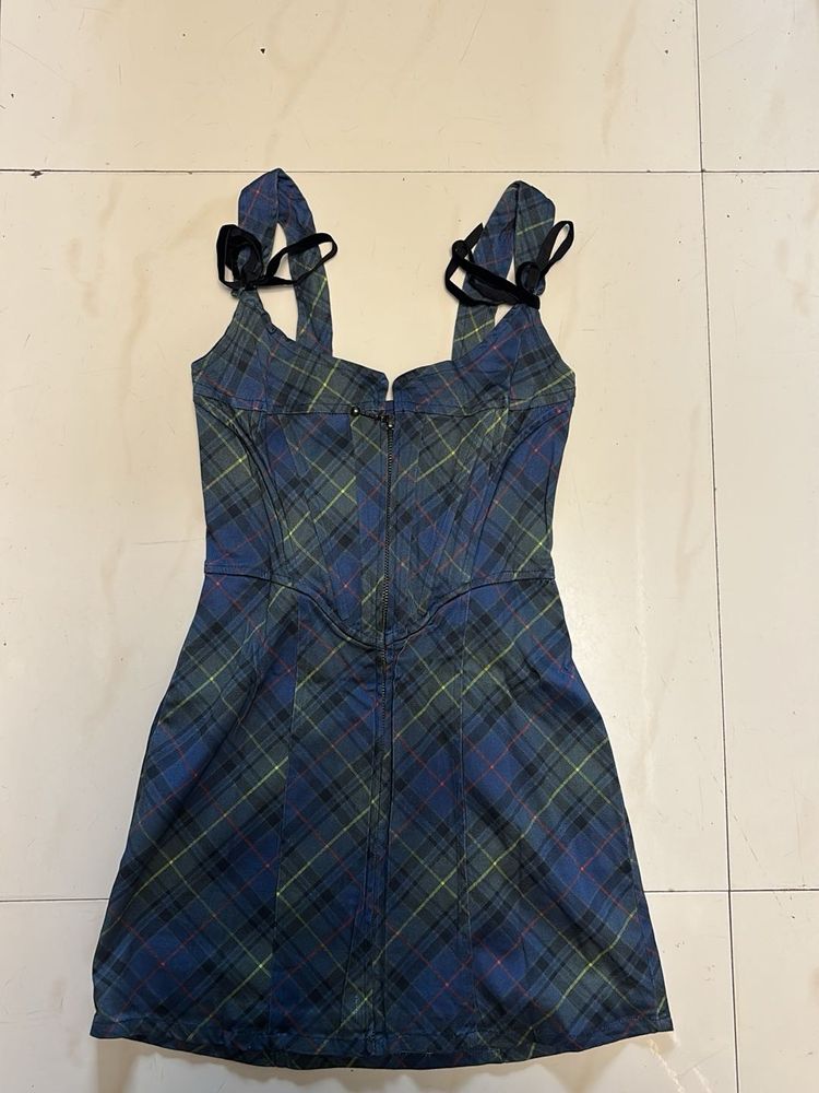Tartan Plaid Corset Mini Dress🍓