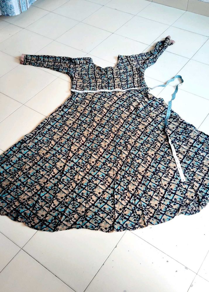 Beautiful Printed Anarkali Gown