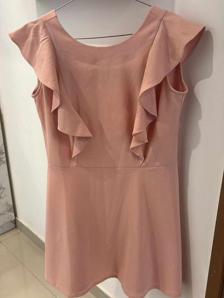 Chic Ruffle Square Neck Dress