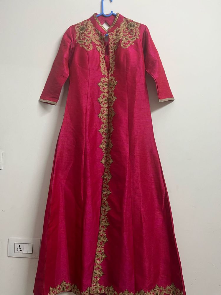 Beautiful Pink Embroidered Gown