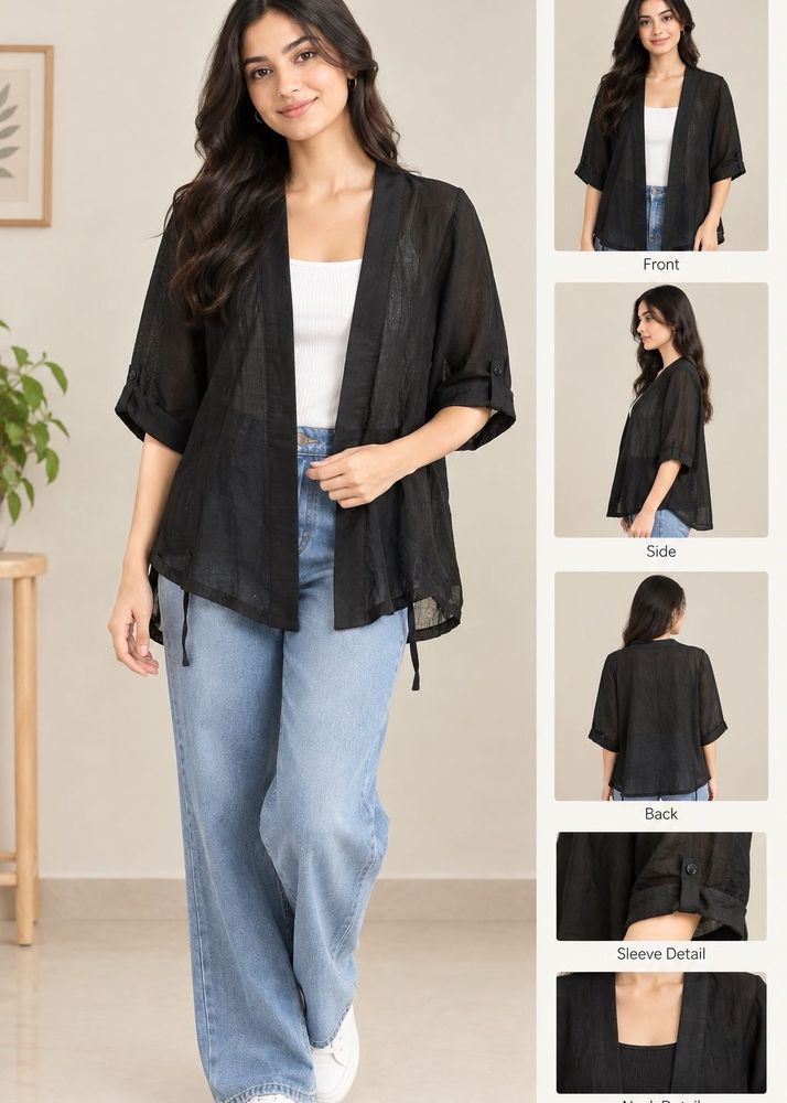 Sheer Black Kimono Style