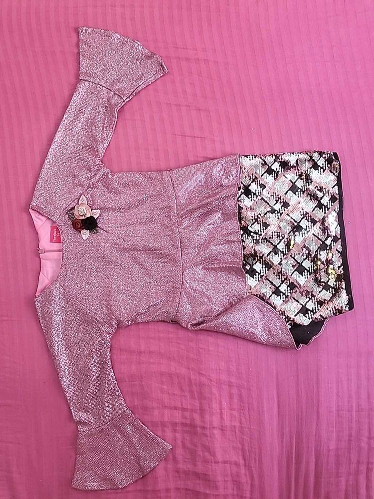 Sparkly Pink Kurta Set with Sequins