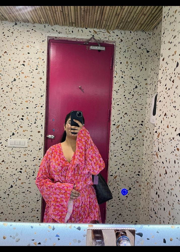 Pleated Floral Print Jumpsuit