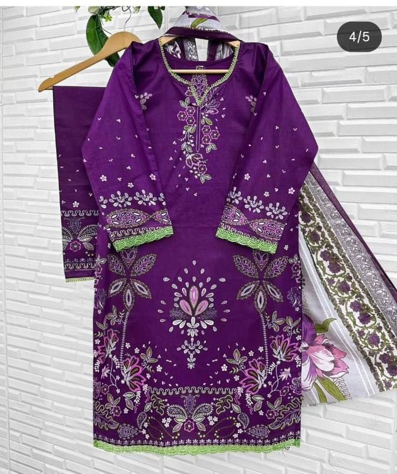 Vibrant Purple Embroidered Kurta Set
