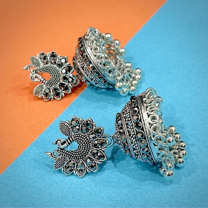2 Combo Peacock Jhumka Earrings