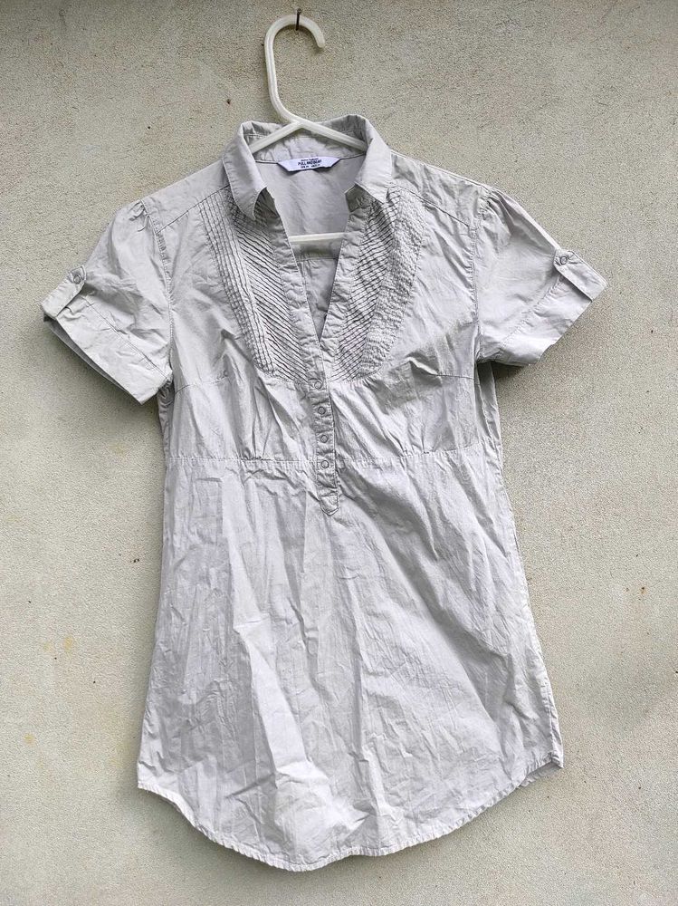 Lightweight Collared Tunic Top