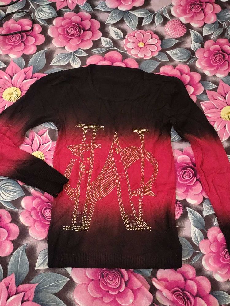 Sparkling Ombre Long Sleeve Top
