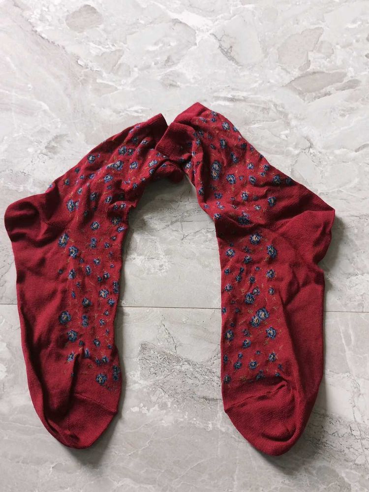 Ralph Lauren Floral Socks - Red
