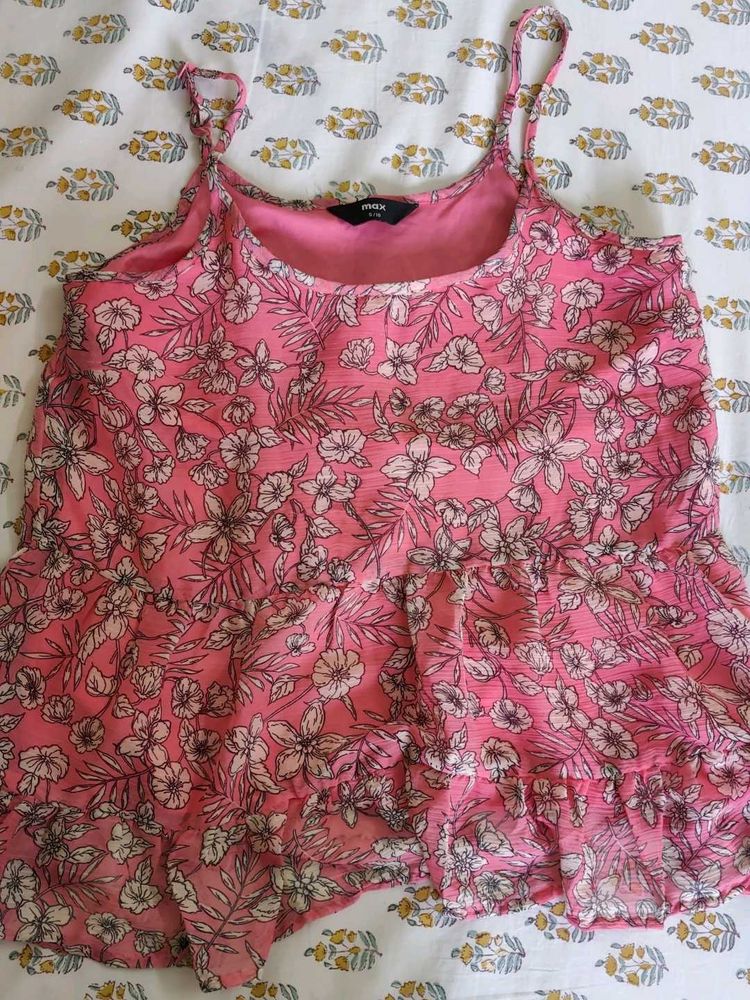Pink Floral Cami Top