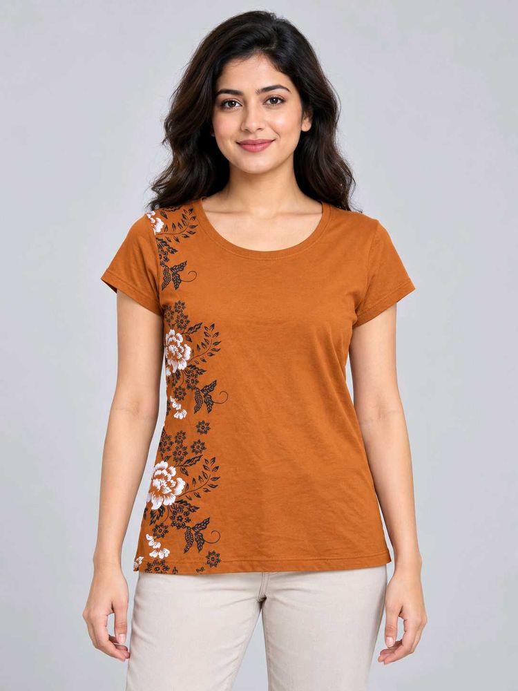 Chic Floral Print T-Shirt