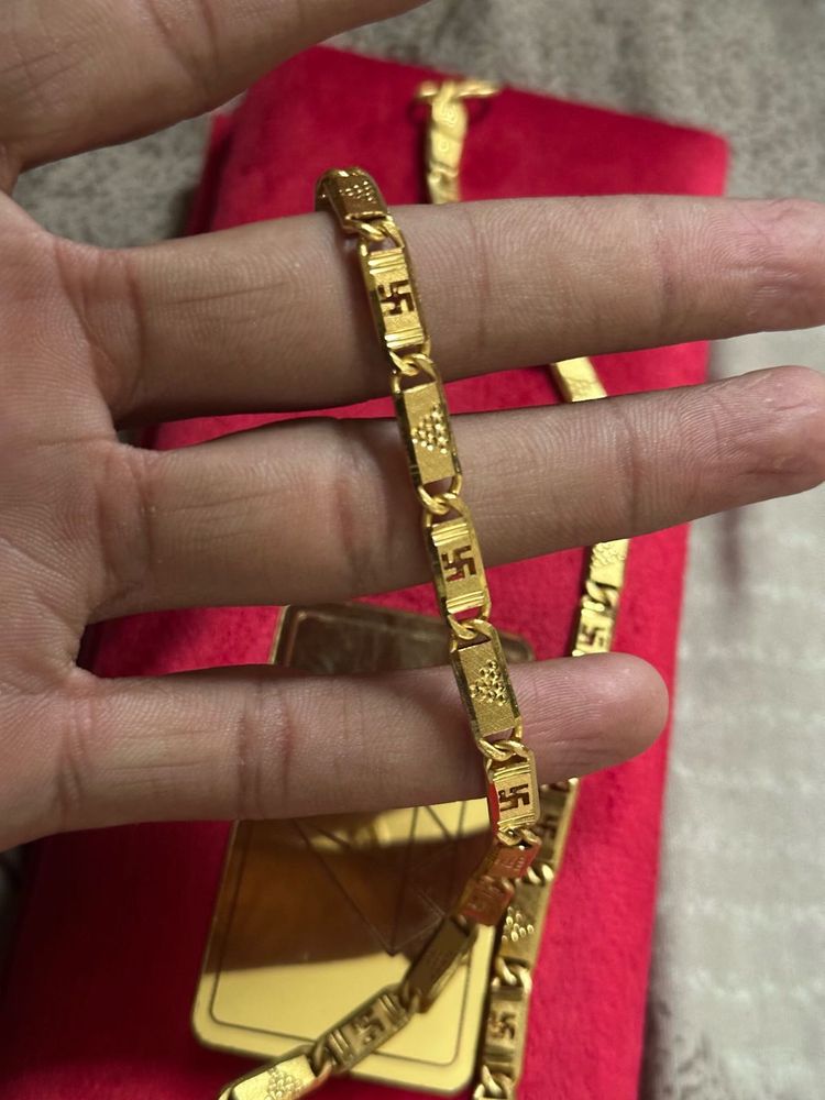 Gold Plated Chain 22 carat for men no colour fade