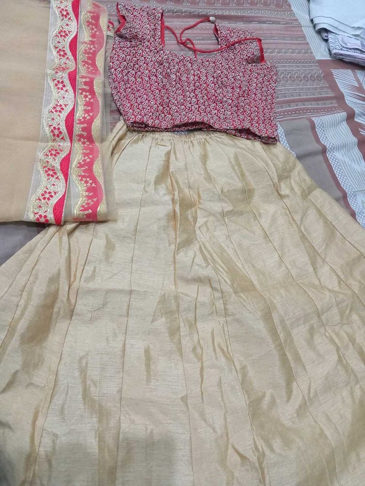 Golden Lehenga Choli Set
