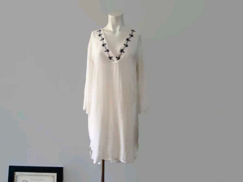 COTTON WHITE BIKINI COVER UP/KURTI 🤍🪷