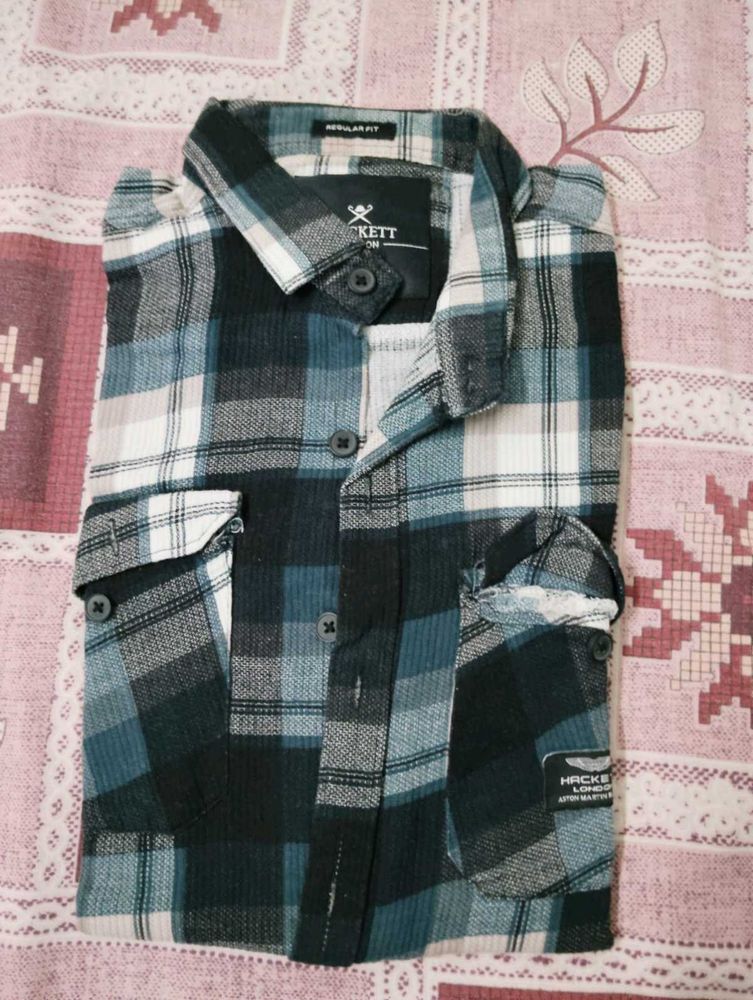 Hackett London Plaid Shirt L Size
