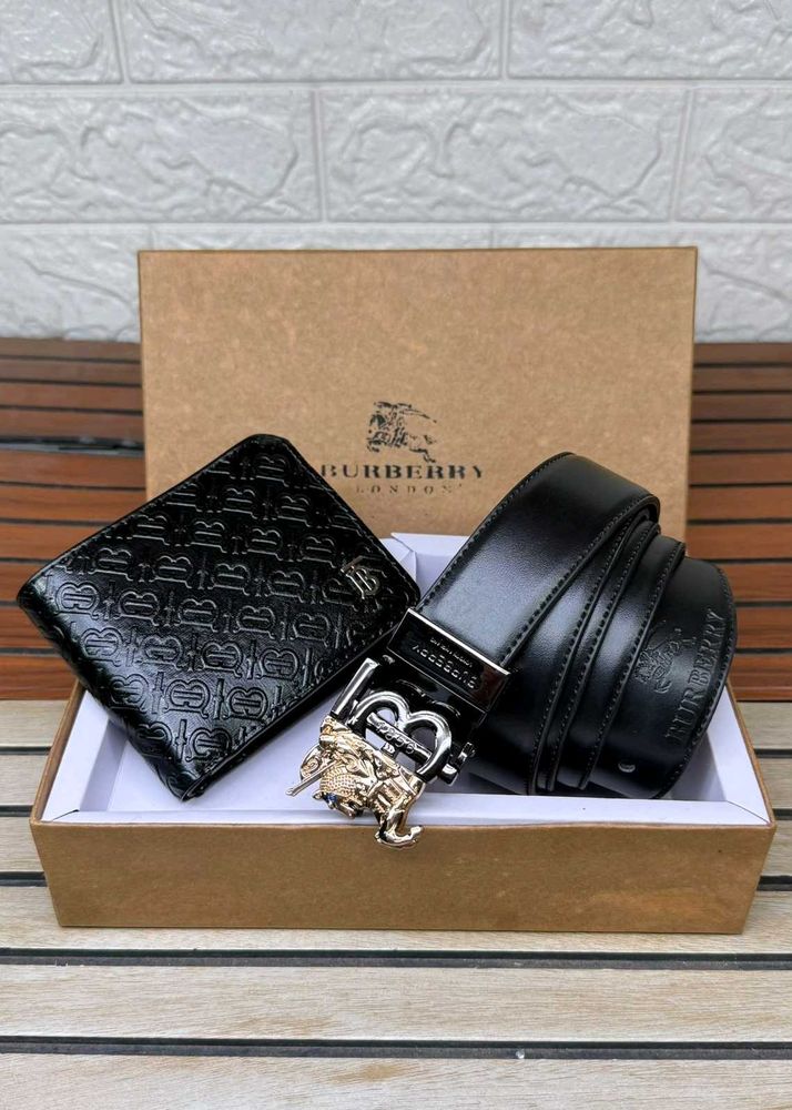 Burberry Belt and Wallet Set