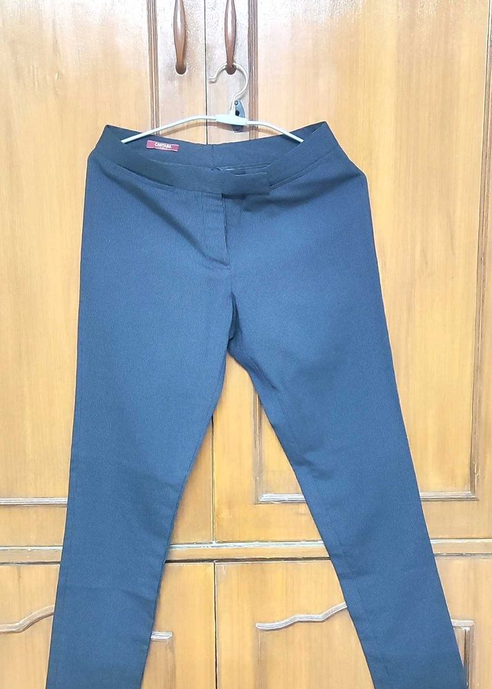 Cantabil Classic Women's Dark Blue Trousers