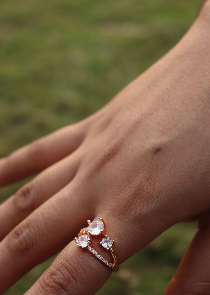 ✨ Anti-Tarnish Gold Stone Rings