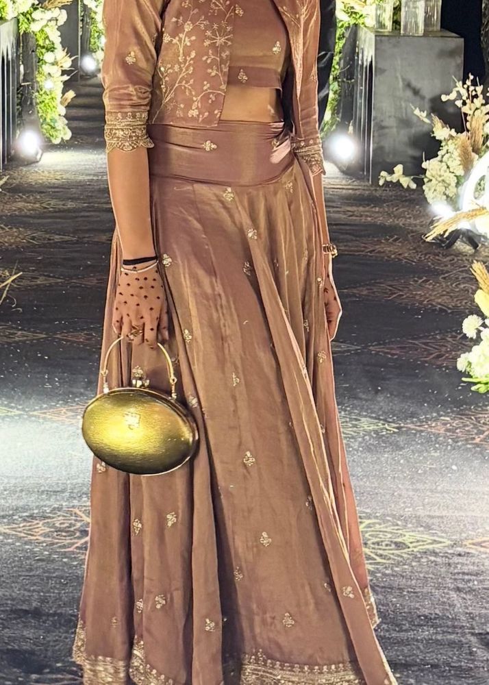 Embellished Brocade Blouse and skirt