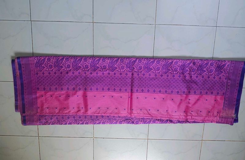 Pink &amp; Green Saree Combo with Blouses