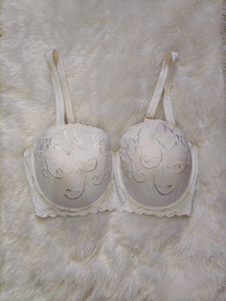 Elegant White Lace Bra