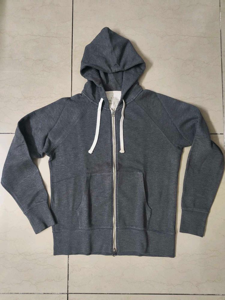 MUJI Gray Full-Zip Hoodie