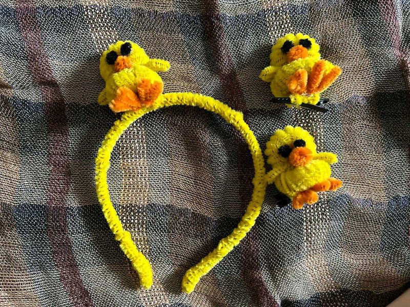Cute Chick Headband and Clips Set