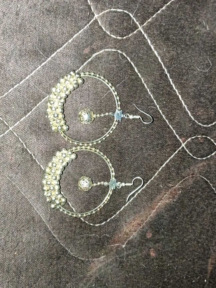 Unique Beaded Hoop Earrings