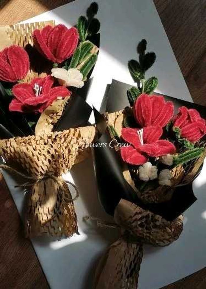 pipe cleaner flower bouquet