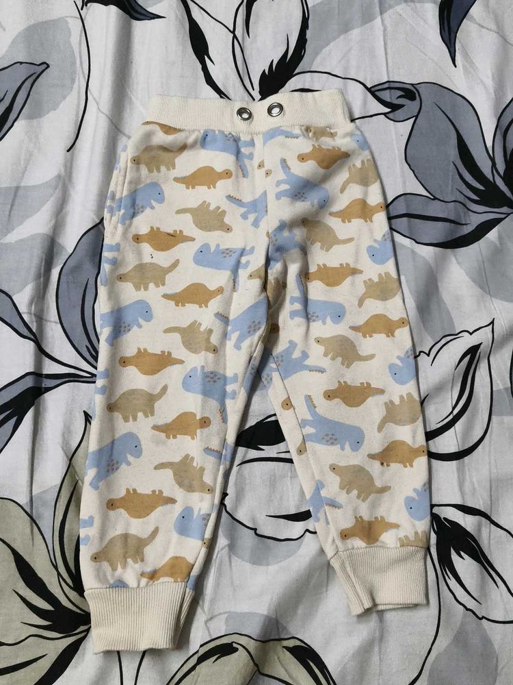 Roly Poly Girl Cute Dinosaur Print Joggers