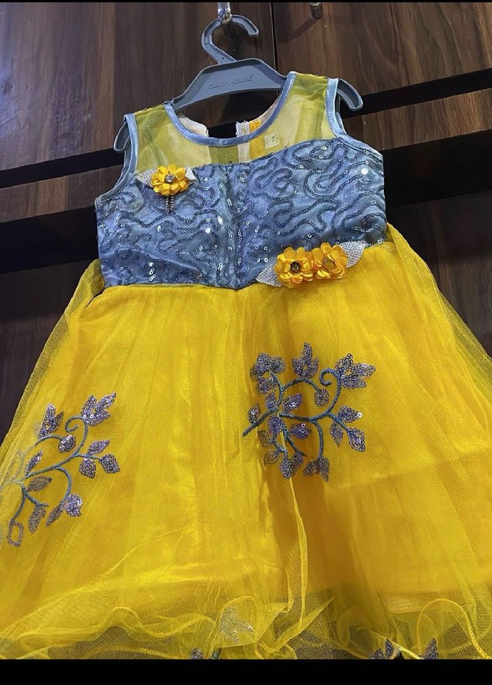 Combo of three dress- yellow dress ,  silk t