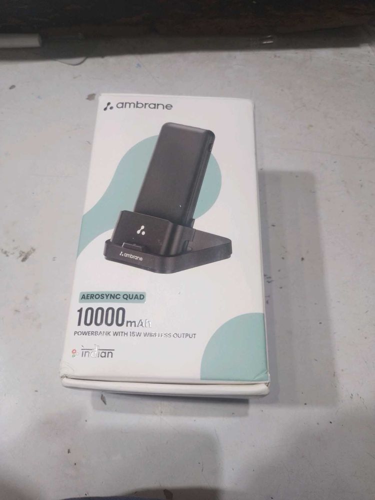 Wireless charging powerbank Ambrane seal pack