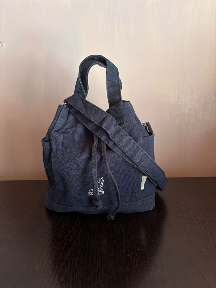 ❌SALE❌KANGOL Dark Blue Canvas Hobo Bag