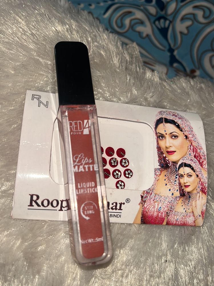 Nude Mate  Lipstick Liquid Lipstick+bindi