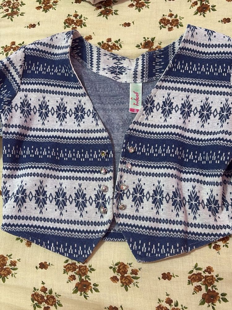 Vintage print Cardigan