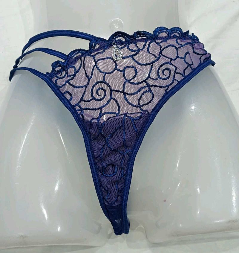 🪔 Lace Thong Panty with Charm
