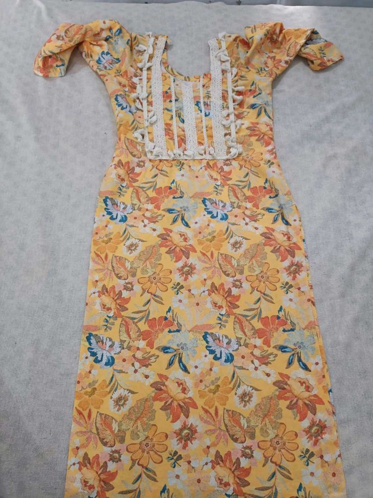 Yellow Floral Kurta