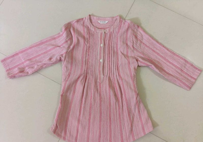 Pink Striped Kurta