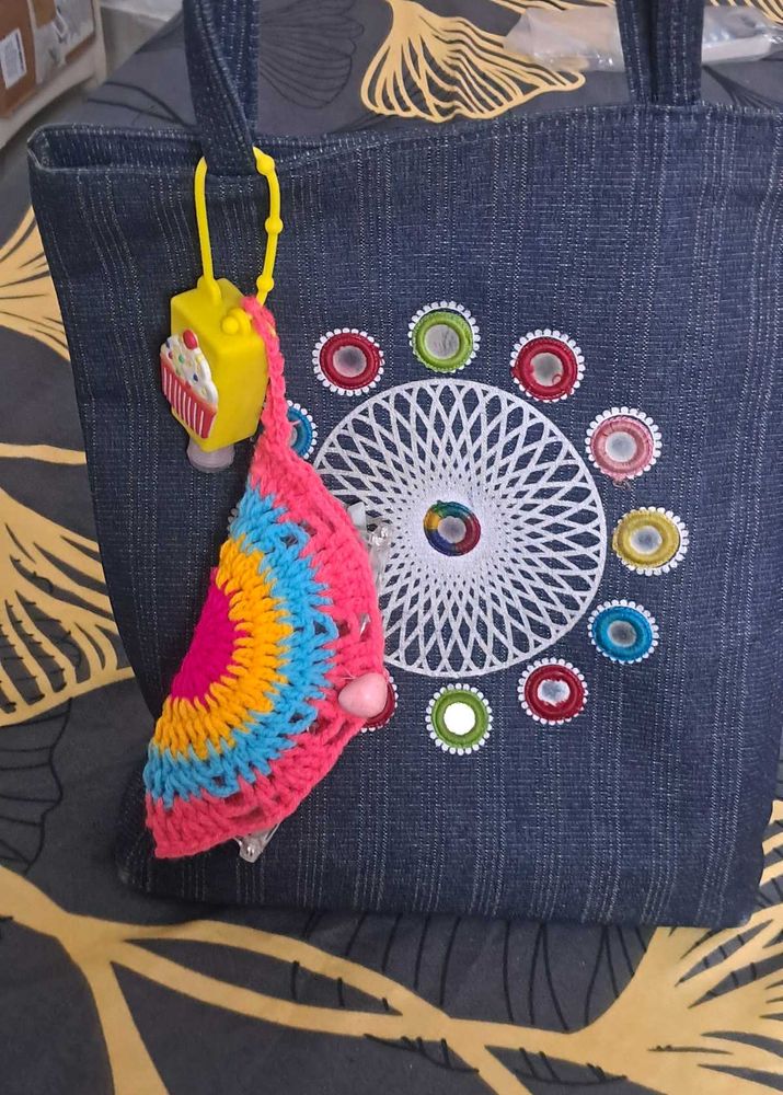 Handmade Crochet Specs Sunglass Bag/Pouch/Keychain