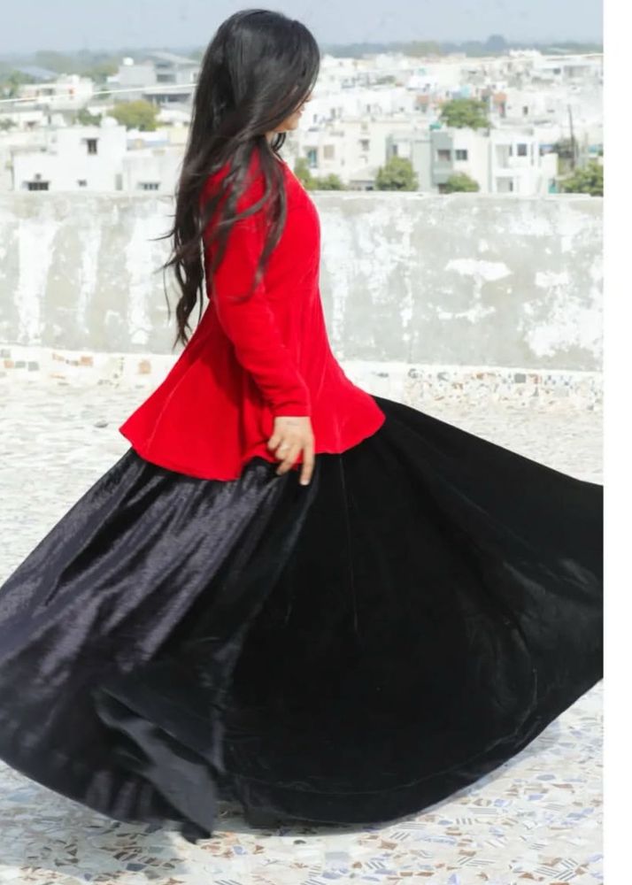 Elegant Red Velvet Top &amp; only to