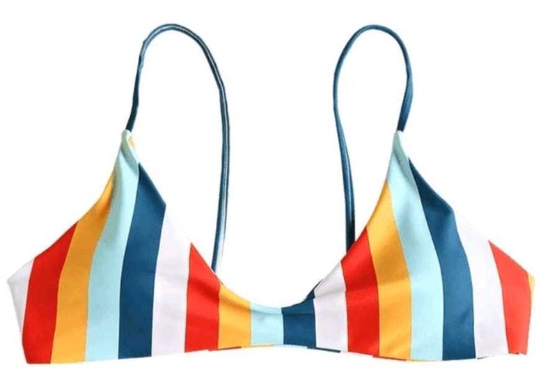 Colorful Striped Bikini Set