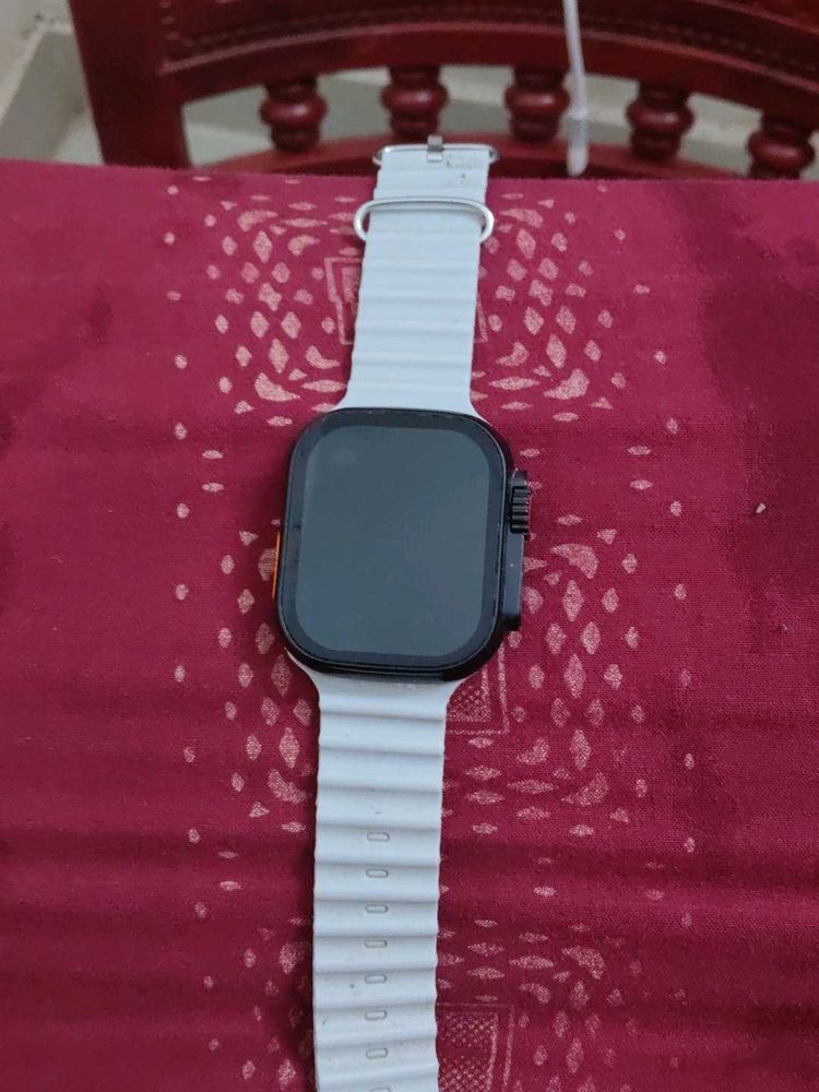 Smart Watch with White Strap