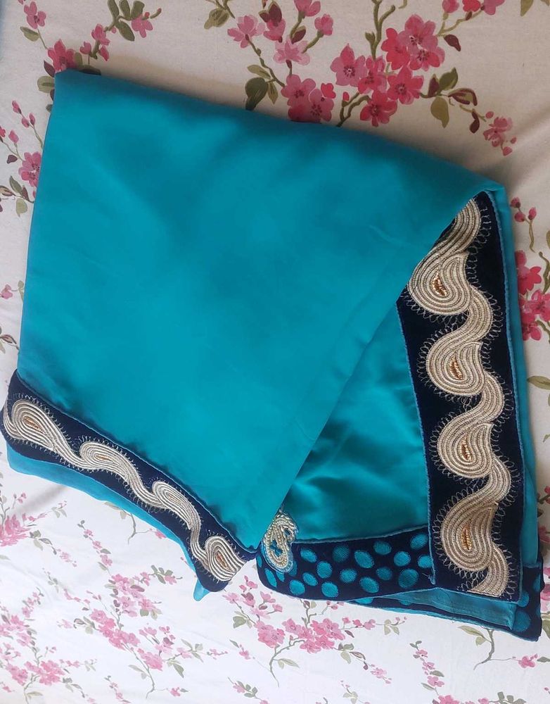 Designer Saree With Stitched Blouse