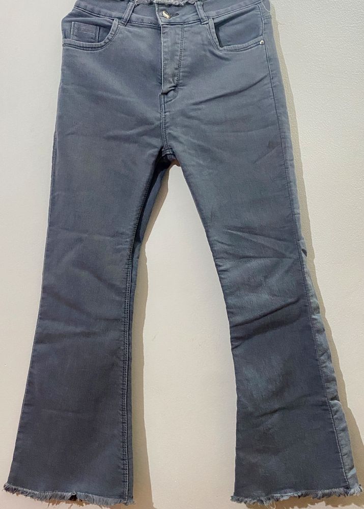 Bell Bottom Bootcut Flared Women grey Jeans