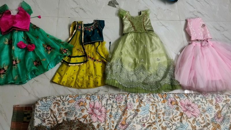 Combo Of 4 Designer Dresses