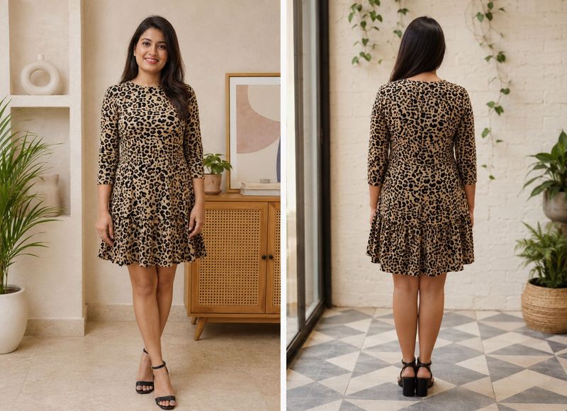 Chic Leopard Print Mini Dress