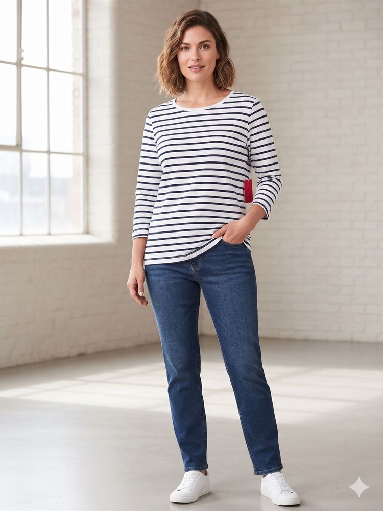 Classic Striped Long Sleeve Top