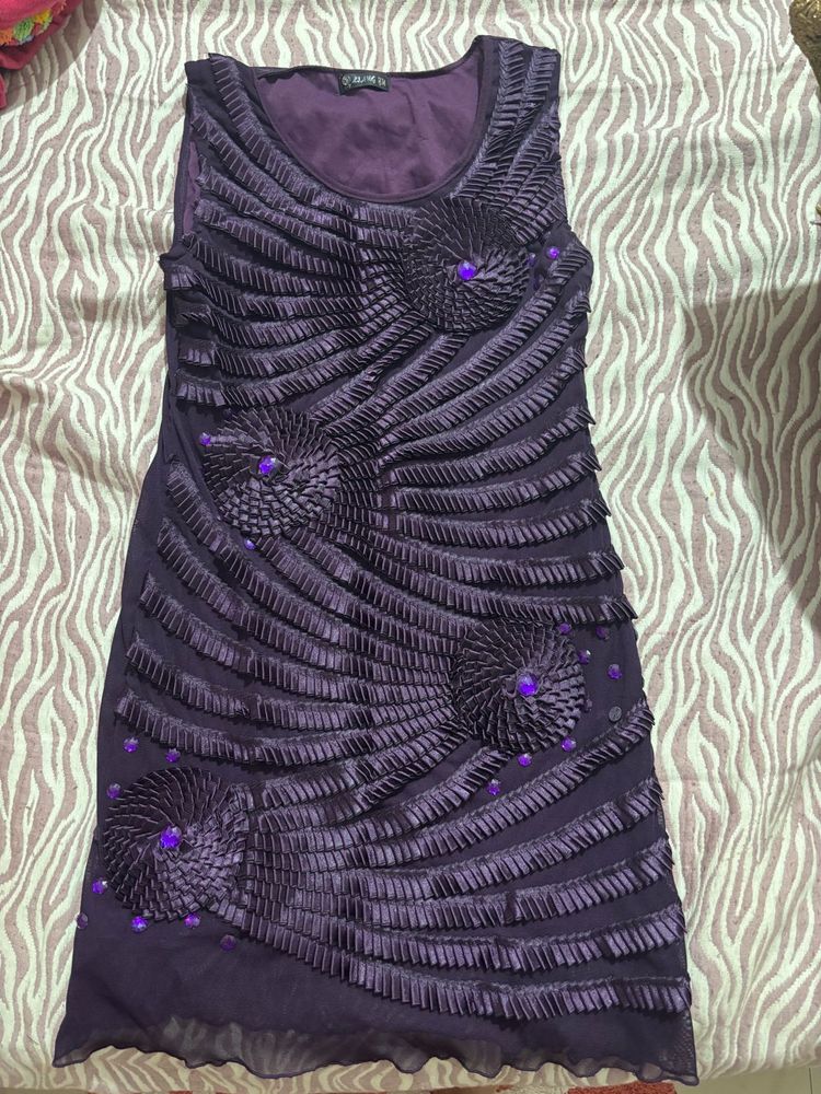 Elegant Purple Party Dress
