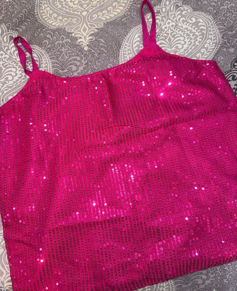 Sparkly Hot Pink Cami Top