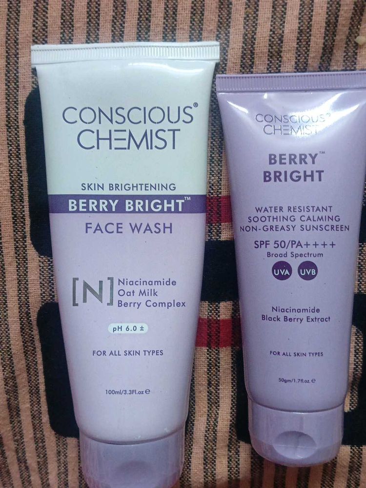 Conscious Chemist Berry Bright Wash &amp; Sunscreen